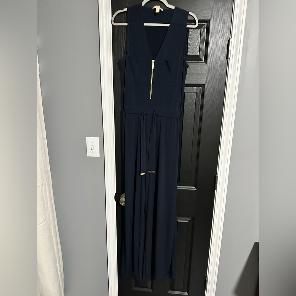 MICHAEL KORS Women's Size Small Sleeveless Jumpsuit Navy